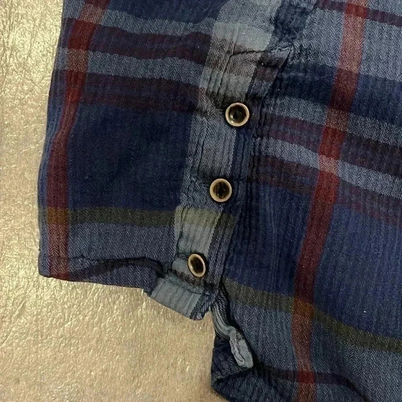 [M]PRANA  Fillary Top Plaid Cotton ButtonUp Shirt Women - Picture 8 of 9